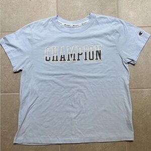 Champion Sky Blue Tee with Logo